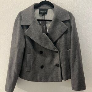 Lafayette 148 New York Charcoal Pea Coat